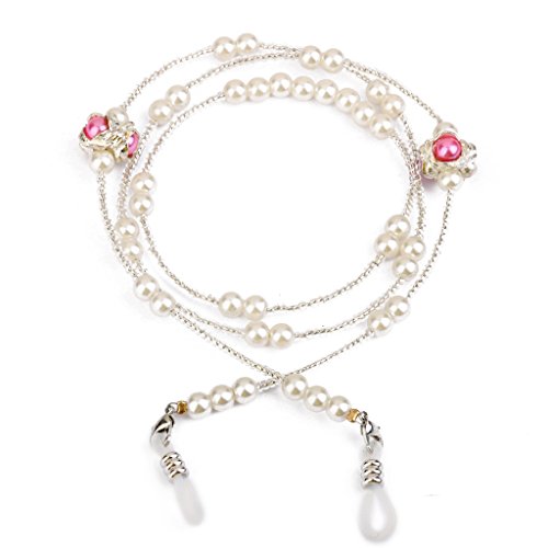 Preisvergleich Produktbild Hellery Perlen Brillekette Brillenhalter Brillenband Schnur Cord Pink