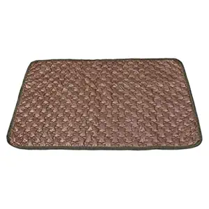 Aswadh Pet Cooling Mat Dog Cool Pad Cushion Soft Indoor Outdoor Cat Bed Pads Wine Red M