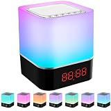 【Calidad de sonido maravillosa】: Altavoces Bluetooth, altavoces de graves de alta potencia, tecnología de graves única, ya sea conexión Bluetooth, reproducción de MP3 o conexión AUX, puede disfrutar de un sonido increíble. Apto para niños, adultos, fiestas, yoga, dormitorios, camping y actividades al aire libre.