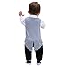 ZOEREA Newborn Infant Toddler Baby Boys Tuxedo Long Sleeved Cotton Gentleman Onesie Romper Jumpsuit with Bowknot Wedding Suit Black 3-18 Months