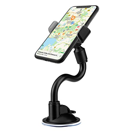 Supporto Smartphone Auto VicTsing Supporto Cellulare Parabrezza con Ventosa, Universale Porta 360Â¡Ã£ Rotazione per iPhone 7 7 Plus 6S 6 5S 4S 4, Samsung Galaxy HUAWEI Nokia LG, altri Smartphone e GPS Dispositivo. Nero