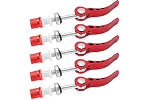 SUNGOOYUE Abrazadera De Poste De Sillín De Bicicleta, 5 Piezas De Aleación De Aluminio, Abrazaderas De Tija De Sillín De Liberación Rápida, Abrazadera De Tubo De Bicicleta