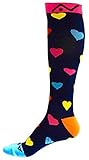 Calcetines de compresión (1 par) para mujeres y hombres por a-swift – mejor deportivo para correr, deportes, Crossfit, – Viaje para Enfermeras, maternidad embarazo, dolor de espinillas – por debajo de la rodilla alta
