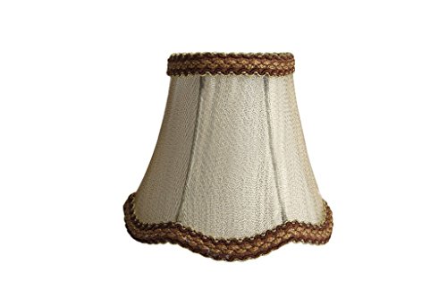 Splink 2pcs Lampenschirm Clip-On E12/E14 Stoff Stehlampe Wandlampe Tischlampenschirm Vintage Kaiserhof Stil 75*130*120mm - 6