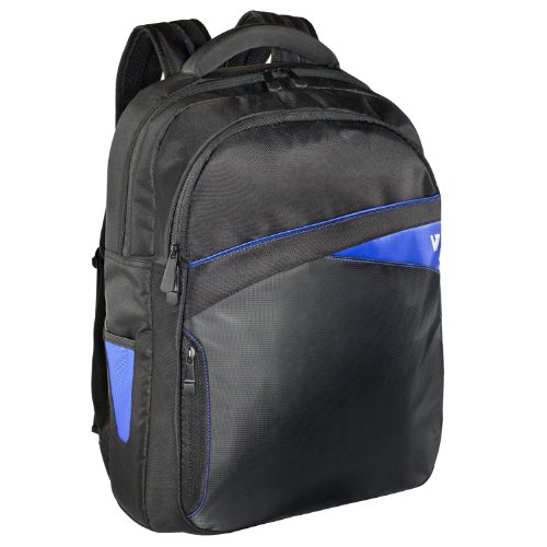 V7 CBD2-BLU-9E Edge Backpack Notebook Rucksack für Notebook / Laptop bis 43,9 cm (17,3 Zoll) schwarz blau