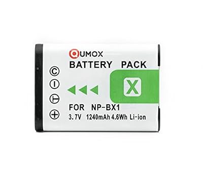 QUMOX NP-BX1, NPBX1 Haute Puissance Plus + 1240mAh au lithium de remplacement Li-Batterie Batterie rechargeable d'appareil photo numérique pour Sony DSC-RX1 RX1, RX100, DSC-RX100 Appareil photo numérique