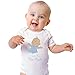 Cute Print Short Sleeve Bodysuit Luxury Breathable Bamboo & Organic Cotton - Soft 'n' Snuggly Range for Boys and Girls - Perfect Onesies For Newborns & Babies With Eczema -Great Baby Shower Gift (Size 3-6, Boy)