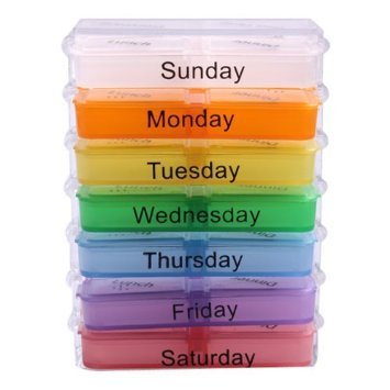 7 Day Pill Organizer Storage Plastic Box Case