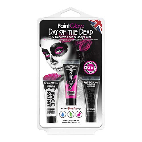 PaintGlow Day of the Dead UV Reactive Face and Body Paint