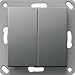 Produktbild Gira Funk-Wandsend. batterielos 242220 2fach Edelstahl E22 Bussystem-Hand-/Wandsender 4010337060499