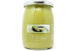 BAZACHI Luxurious Italian Pistachio Cream Spread with 45% Pistachio Content, All-Natural Ingredients, Gluten-Free and Vegan-Friendly, 600g Jar