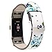 Produktbild Für Fitbit Laden 2 Band 13,5 cm -7.6,"GOTD Floral Luxus Leder Ersatz Sport Band für Fitbit Laden 2 Smart Fitness Damen Groß Small Herren Armbanduhr Large Farbe B