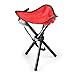 Produktbild DURAMAXX • Campingstuhl • Dreibeinhocker • Angelsitz • Klappstuhl • Anglersitz • 500 g leicht • max. 100 kg • Sitzfläche: 26 x 26 x 26 cm • mobil • Tragegriff • faltbar • wetterfester Kunststoff • stabiles Stahlgestänge • Stellhöhe: ca. 38cm • rot