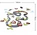 KAMAY'S® Removable Children's Rooms Cartoon Car Track Decor Wall Stickers XY1160