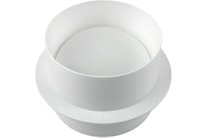 HONSEADEK Smorzatore anti-ritorno per condotto rotondo, valvola di ritegno per ventola in PVC per valvola di bagno e cucina, ammortizzatore anti-ritorno della ventola di scarico (110 mm)