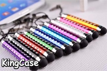 KingCase 2er Pack Stylus Pen Stift im edlen Diamond Bling Design Eingabestift für iPhone, Samsung, HTC, iPad, Galaxy Tab Silber & Schwarz im Set Neu für alle kapazitiven Displays also alle iPhones, Samsung und Sony, HTC Smartphomes und Tablets - 3