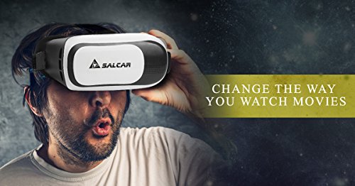Salcar 3D RealtÃ  Virtuale (VR) Occhiali Smartphone per 4,5-5,7 Pollici. (Bianca)