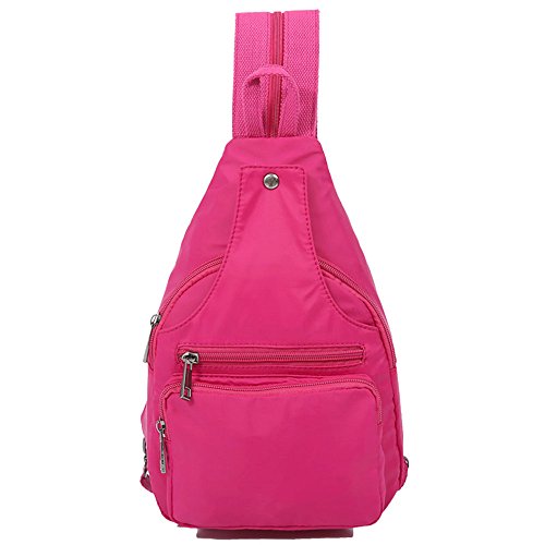 SJMMBB Lightweight Waterproof multifunctional Mini Mini Backpack chest shoulder shoulder bag,Rose red,30X19X6CM