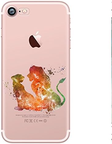 Watercolour Art Princess Disney Hard Cover Case Fits iPhone 5 5S SE 6 6S 7 (iPhone 5S / 5 / SE, Lion King)