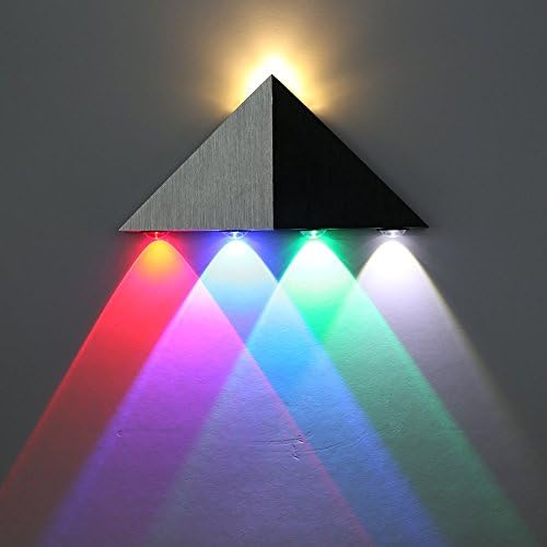 Deckey Modern 5W LED Wall Lights Sconce Up Down Multi Colour Wall Wash Light Triangle Decorative Light for Hotel Bedroom Hallway Porch