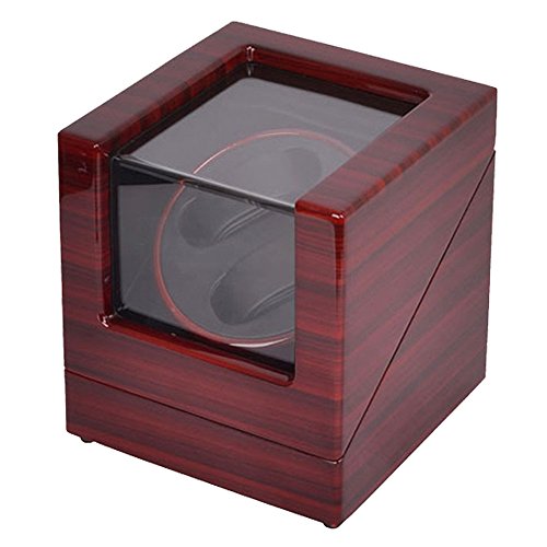 FIRWAY Automatische Uhrenbeweger Dual 2 + 0 Uhr-Anzeigen-Rahmen Luxuriöse Dekoration 5 Betriebsarten für mechanische Armbanduhr