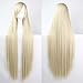 100cm Long Hair Heat Resistant Straight Cosplay Wig(Light Gold)