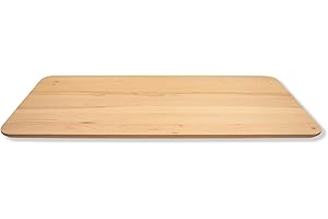 LUMBERLAND Tablero de mesa de madera maciza de haya, borde suizo (60 x 160 cm)