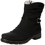 Weicher Gehcomfort Rieker Damen 79251 Kurzschaft Stiefel, Schwarz (Schwarz 00), 39 EU