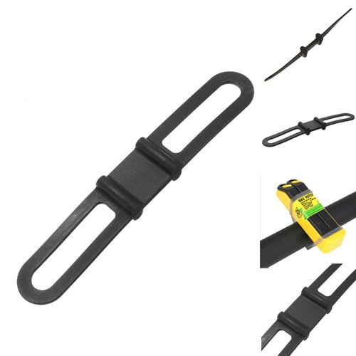 SODIAL (R) 2 Stueck Radfahren Fahrrad Silikon elastische Gummiband Bandage Krawatte Taschenlampe Halter - 3