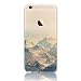 Produktbild MAOOY iPhone 5/5s/SE Hülle, Ultradünn iPhone 5s Handytasche im Wunderschönem Landschaft Muster, Weichem & Transparent Motiv TPU Schutzfall für iPhone SE (4.0 Zoll) - Schneeberg
