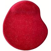 usin Oval Bilek Destekli Kum Desen Tip Kaymaz Taban Optik Bilgisayar Notebook Mouse Pad Maus Pad 17,5x21,5cm (Kırmızı)