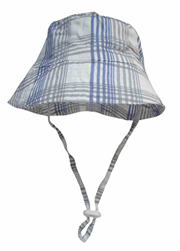 Plum Precious - Small 44cm (up to approx 3m) Baby Boys Bucket Style Sun Hat - Checked