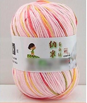 Fendii Coloured Crochet Cotton Thread Classic Crochet Thread 50g Per Ball- Knitting pink