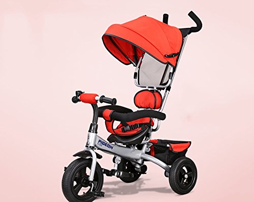 BBYRTC Carrito Bebe- Cochecitos De Bebé, Cochecito 1-5 Años/Versátil/Bicicleta Familia Portátil 50 * 106 Cm (Color : Red)