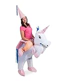 Aufblasbares Einhorn Carry Me Kostüm für Fasching One Size