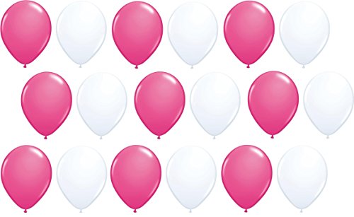 BUDILA® 20 Luftballons Farbmix pink-weiss ca. 95cm Umfang