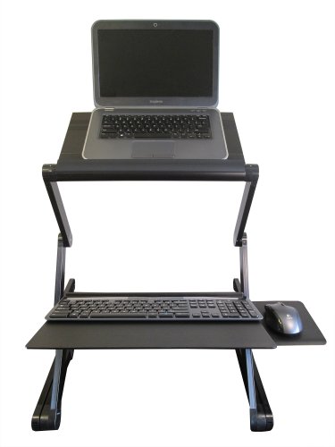 Uncaged Ergonomics WorkEZ Standing Desk Conversion Kit for Laptops and Desktops – Black - 6