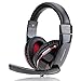 Produktbild FORTINGBAR Gaming Kopfhörer Noise Cancelling Mikrofon Surround Stereo Sound 3,5 mm kabelgebundenes Headset for PC, Xbox One, PS4, Nnintedo Switch - Schwarz Schwarz