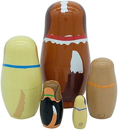 Winnew Dogs Matryoshka Christmas Gifts Nesting Dolls Saint Bernard, pug, Shar Pei (5 Pieces)
