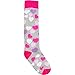 Toddler's Cushioned Wellington Boot Knee High Welly Socks (Grey Hearts)
