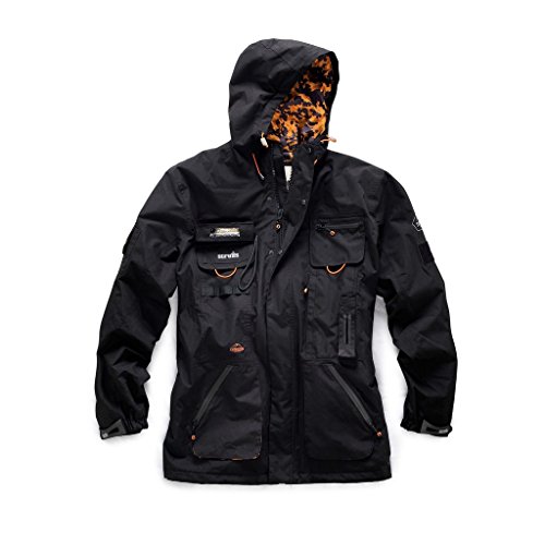 Preisvergleich Produktbild Neue Scruffs Expedition Tech Wasserdichte Arbeit Workwear Jacke gratis Socken, schwarz