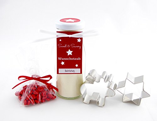 Geschenkset Elch, Backmischung für Elch-Butterplätzchen im Glas mit Plätzchen Ausstechform - ideal als Geschenk zu Weihnachten, Nikolaus, Wichtel etc. Geschenkset Elch, Backmischung für Elch-Butterplätzchen im Glas mit Plätzchen Ausstechform - ideal als Geschenk zu Weihnachten, Nikolaus, Wichtel etc.