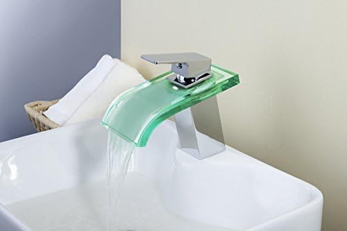HHY-Copper LED waterfall temperature controlled color wash basin faucet