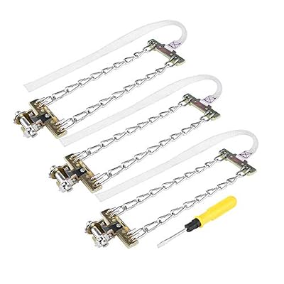 Akozon Pneu Anti Chaînes De Dérapage 3pcs Chaîne En Acier De Pneu Chaîne Boue De Neige Sécurité De La Voiture Pneu Clip-on Anti Chaînette De Dérapage(M)