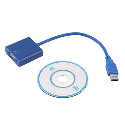 Yizhert USB 3.0 auf VGA 1080P Adapter Kabel Video Grafikkarte Multi-Display Monitor Externe Konverter Cable für PC Laptop - 4