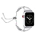Produktbild Armband für Apple Watch Series 4 / Series 3 / Series 2 / Series 1, Amcor Love Jewelry Armband aus Edelstahl, Ersatzarmband für Apple Watch alle Modelle 38 mm / 40 mm 38mm/40mm silber