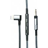 Replacement Cable for Sennheiser HD598 / HD598Cs / HD558 / HD518 / HD599 / HD569 / HD579 Headphone, Lightning jack Adapter cord with Inline Mic &amp; Remote volume for iphone 7 / 7plus
