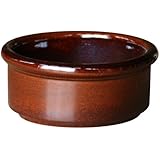 K&K Hunde Futterschale V = 3,0 Liter braun 25x11 cm aus schwerer Steinzeug-Keramik