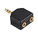 Produktbild Keenso 3,5 mm 2 Loch Kopfhörer Konverter 1 bis 2 Stecker auf Buchse Adapter und 2 RCA Stecker auf Buchse Audio Splitter Adapter