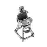 Gewicht: 1,8g TheCharmWorks Sterling Silber Kinderhochstuhl Baby Hochstuhl Charm